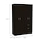 Tuhome Vaupes Armoire, Double Door Cabinet, One Drawer, Five Interior Shelves, Rod, Black/White CLW5953 - alternate 4